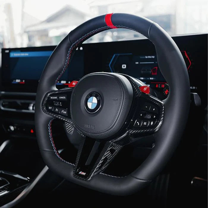 BMW G Series LCI Alcantara/Smooth Leather Steering Wheel (Full Wheel with Airbags & Buttons)