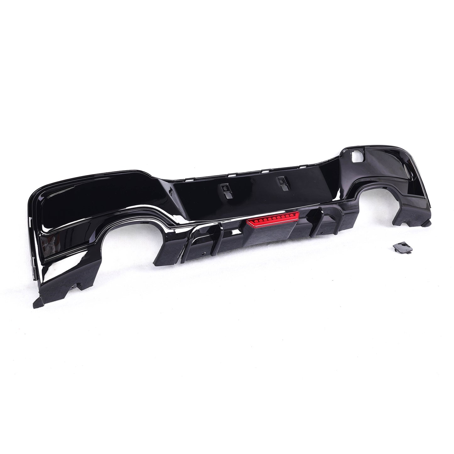 BMW 1 Series F20 GLOSS BLACK M Sport Style Rear Diffuser with LED – Quad Outlet (2011–2019)