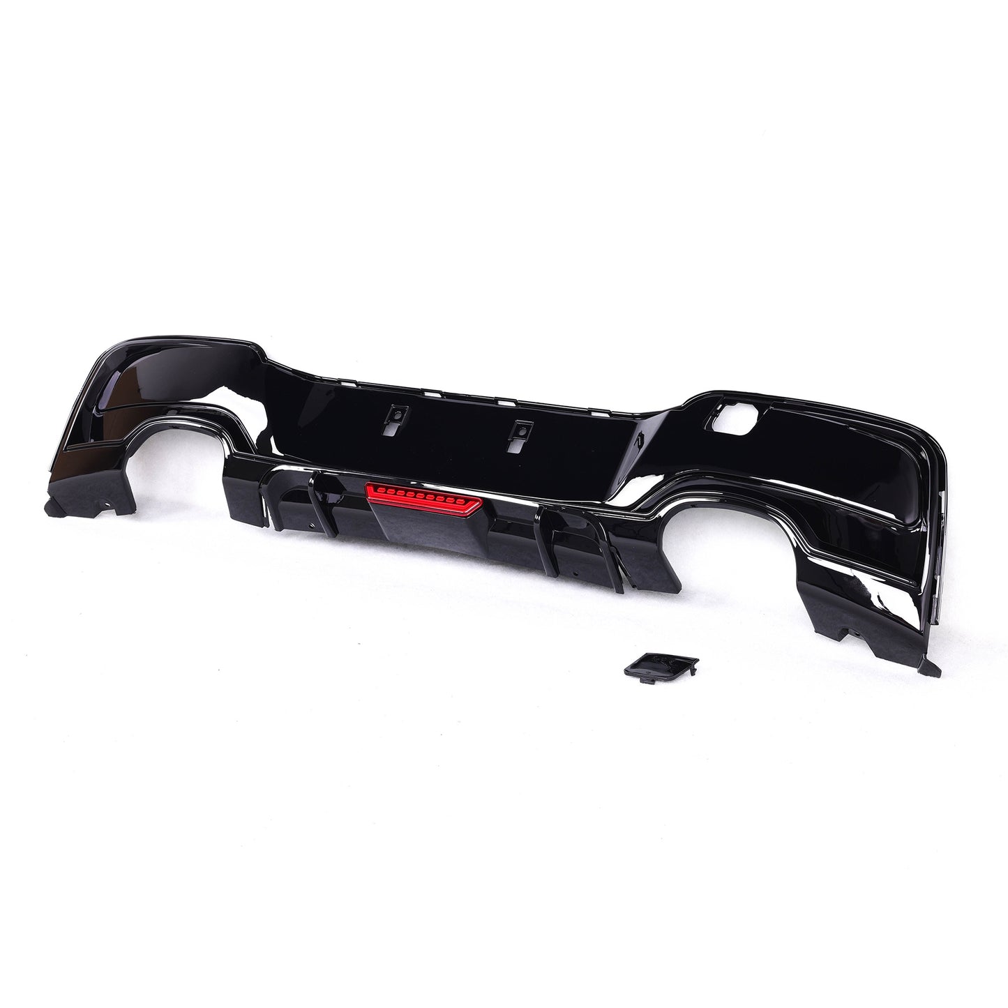 BMW 1 Series F20 GLOSS BLACK M Sport Style Rear Diffuser with LED – Quad Outlet (2011–2019)