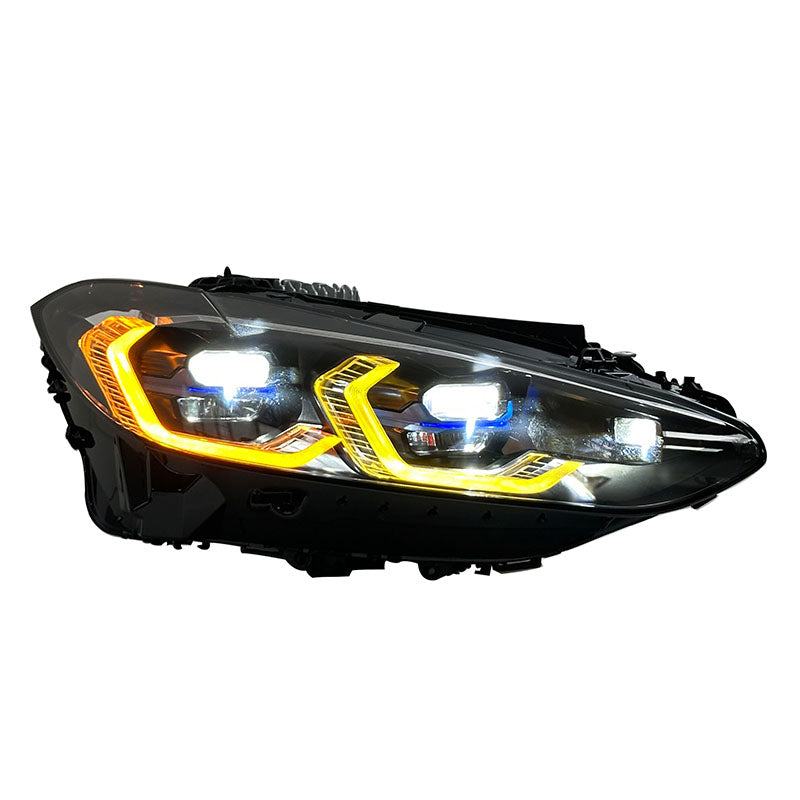 BMW G22 4 Series & G82 M4 (2020–2024) Angel Eyes Style LED Headlights – Yellow/White DRL Switchable (Plug & Play Upgrade)