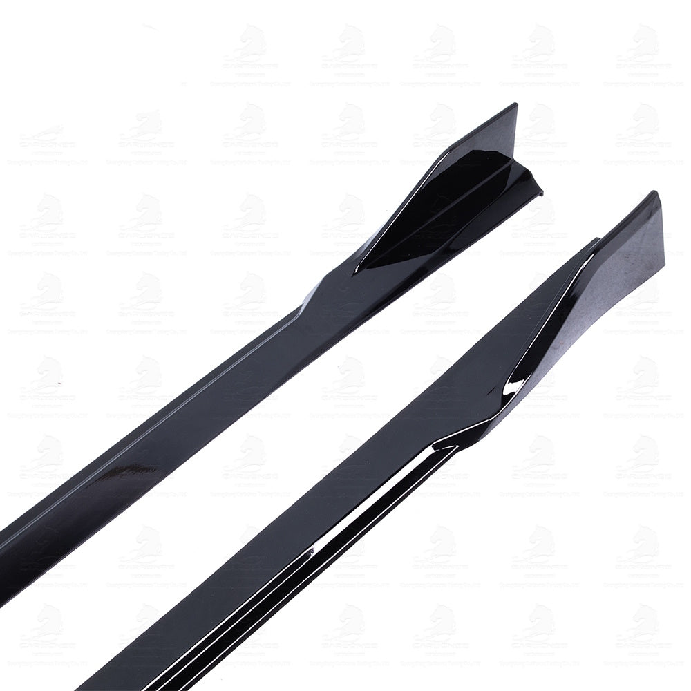 BMW G22 G23 4 Series GLOSS BLACK Performance Style V2 Side Skirts (2021–2023)