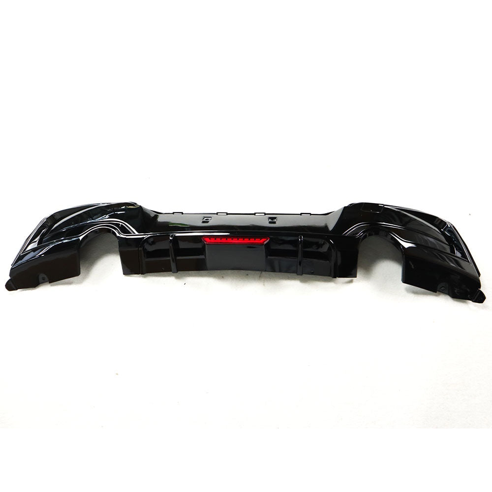 BMW 1 Series F20 GLOSS BLACK M Sport Style Rear Diffuser with LED – Dual Outlet (2011–2019)