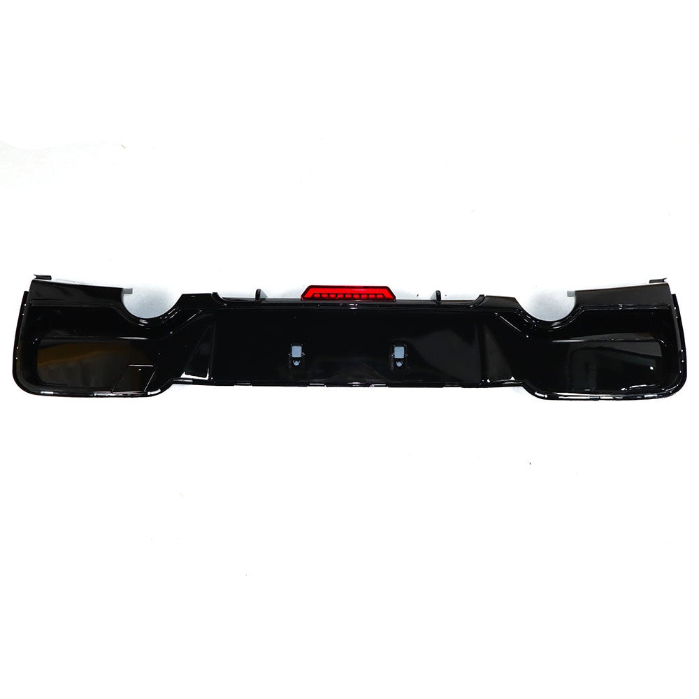 BMW 1 Series F20 GLOSS BLACK M Sport Style Rear Diffuser with LED – Dual Outlet (2011–2019)