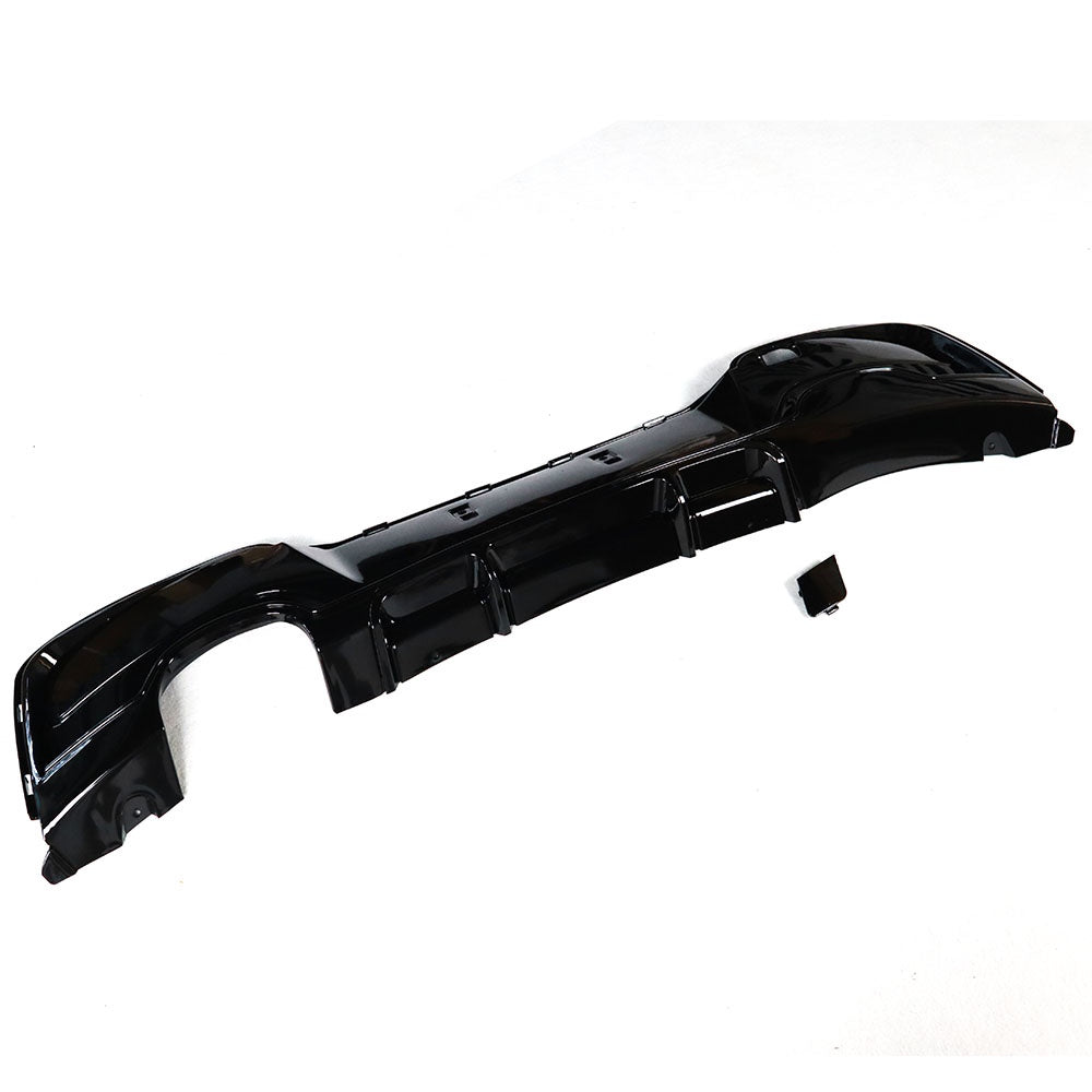 BMW 1 Series F20 GLOSS BLACK M Sport Style Rear Diffuser – Single-Side Dual Outlet (2011–2019)