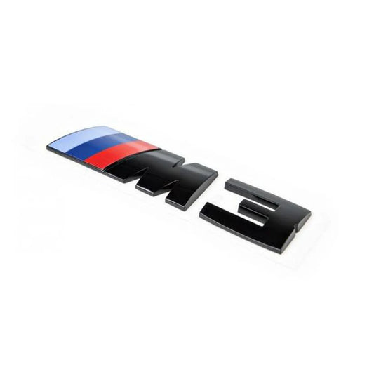 BMW M3 Rear Trunk Badge – Gloss Black / Matte Black / Silver