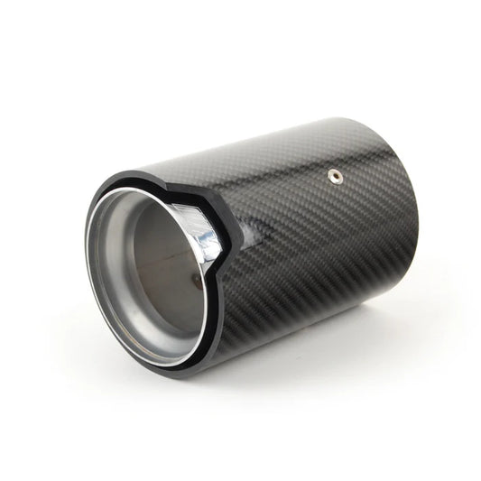 BMW M Performance Carbon Fibre Exhaust Tips – Silver Chrome Inner (Universal Fit, 2PCS)