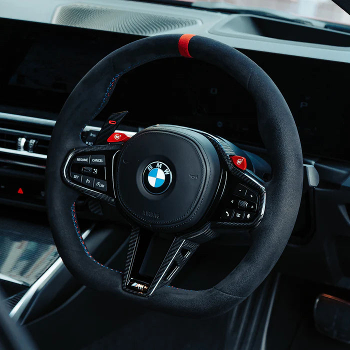 BMW G Series LCI Alcantara/Smooth Leather Steering Wheel (Full Wheel with Airbags & Buttons)