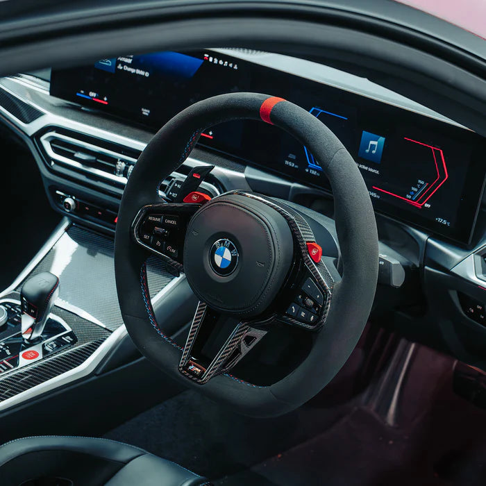 BMW G Series LCI Alcantara/Smooth Leather Steering Wheel (Full Wheel with Airbags & Buttons)