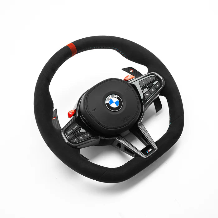 BMW G Series LCI Alcantara/Smooth Leather Steering Wheel (Full Wheel with Airbags & Buttons)