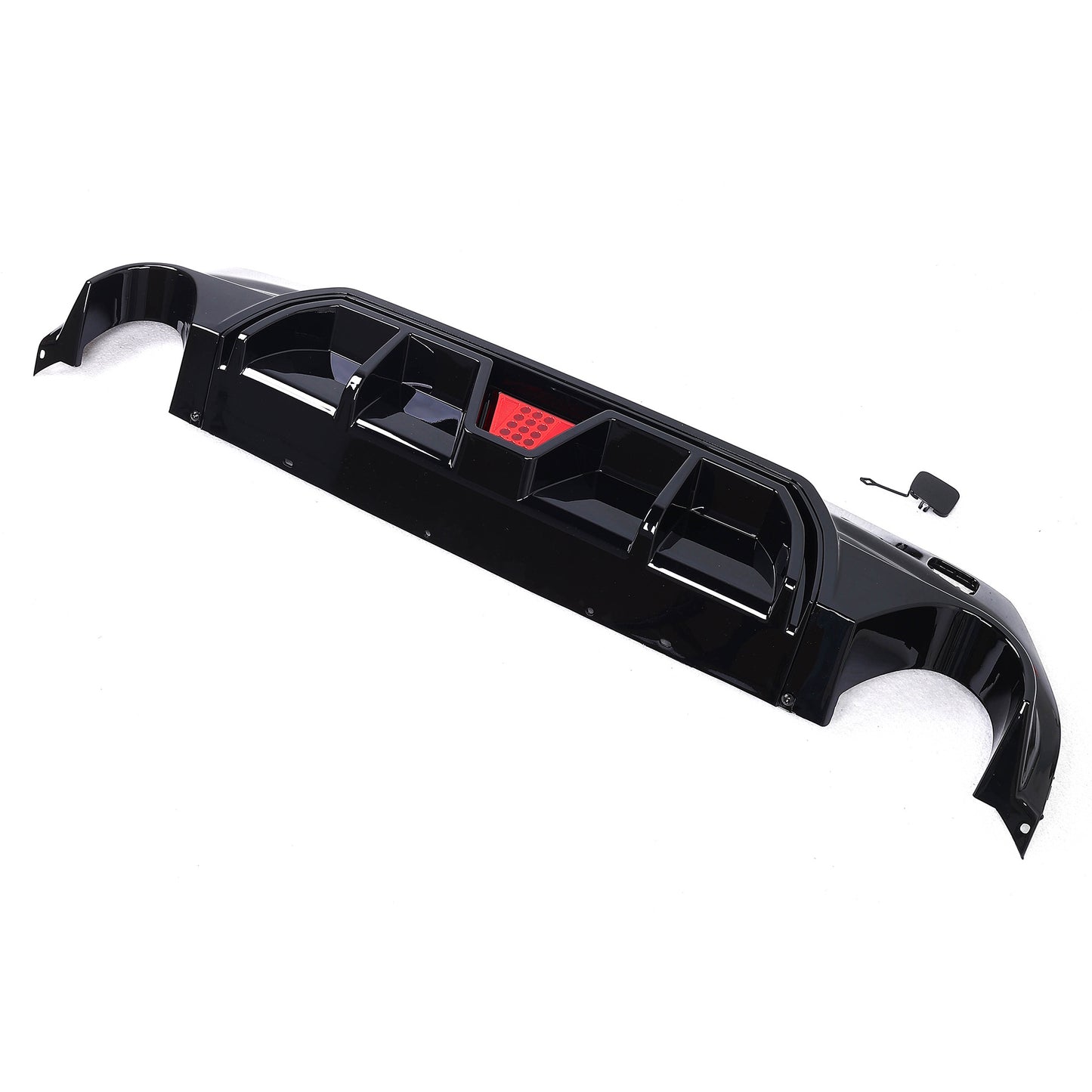 BMW F40 1 Series GLOSS BLACK Competition Style Rear Diffuser with LED – Dual Exit (2019–Present)