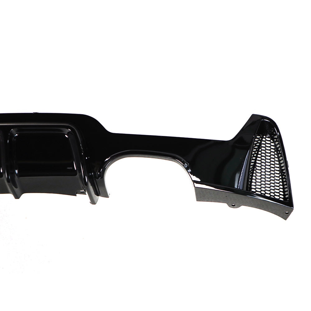 BMW F32 F33 F36 4 Series GLOSS BLACK Performance Style Rear Diffuser – Quad Exit (2 Each Side) (2013–2020)