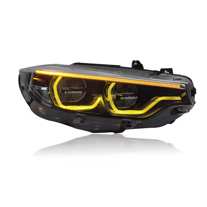 BMW 4 Series F32/F33/F36 & M4 F82 M4 Style Headlights – Yellow/White DRL Switchable (2014–2020)