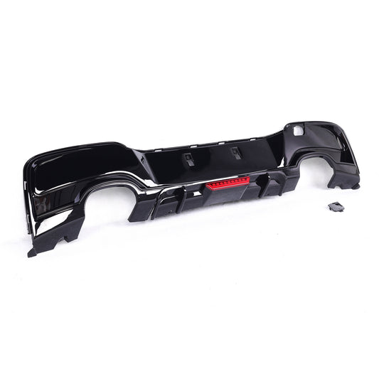 BMW 1 Series F20 GLOSS BLACK M Sport Style Rear Diffuser with LED – Quad Outlet (2011–2019)
