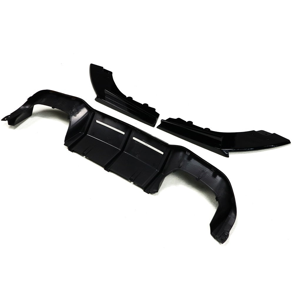 BMW F22 2 Series GLOSS BLACK Rear Splitter with Side Extensions (2014–2021)