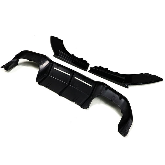 BMW F22 2 Series GLOSS BLACK Rear Splitter with Side Extensions (2014–2021)