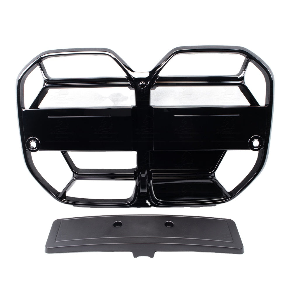 BMW G22 G23 G26 4 Series GLOSS BLACK CSL Style Centre Mesh Front Bumper Grille (2020+)