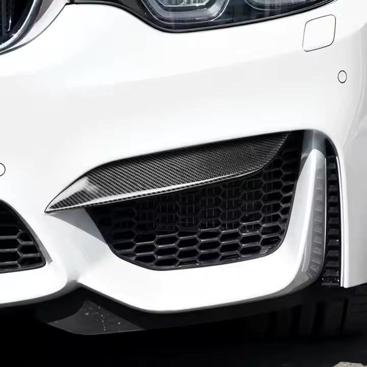 BMW F80 M3 & F82 M4 CARBON FIBRE M-Performance Style Front Upper Lip Splitter Flaps