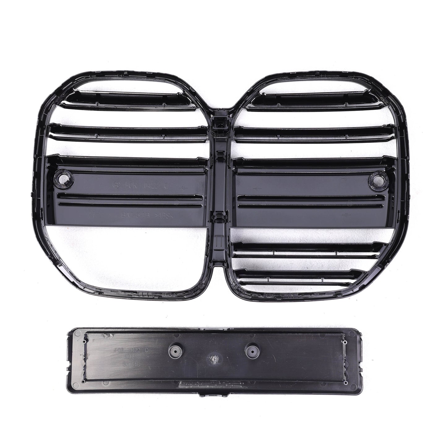 BMW G22 G23 G26 4 Series GLOSS BLACK Double-Line Front Kidney Grille (2020+)