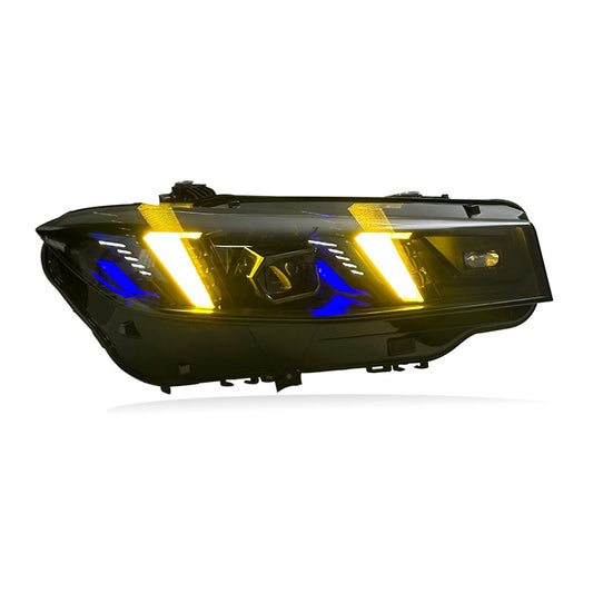BMW G20 & G28 3 Series (2023–2024) Snake Eyes Style LED Headlights – Yellow/White DRL Switchable (Plug & Play Upgrade)