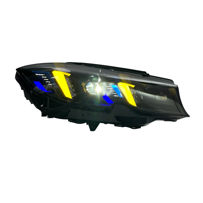 BMW G20 & G28 3 Series (2019–2022) Snake Eyes Style LED Headlights – Yellow/White DRL Switchable (Plug & Play Upgrade)