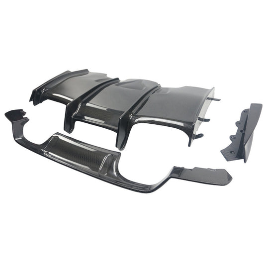 BMW F30/F31 3 Series CARBON FIBRE Performance Style Rear Diffuser with Side Splitters (2012–2018)