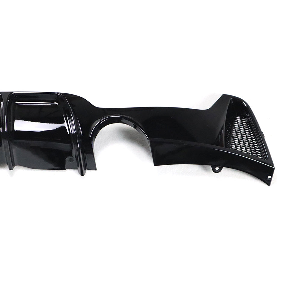 BMW F32 F33 F36 4 Series GLOSS BLACK Performance Style Rear Diffuser – Dual Tip (1 Each Side) (2013–2020)