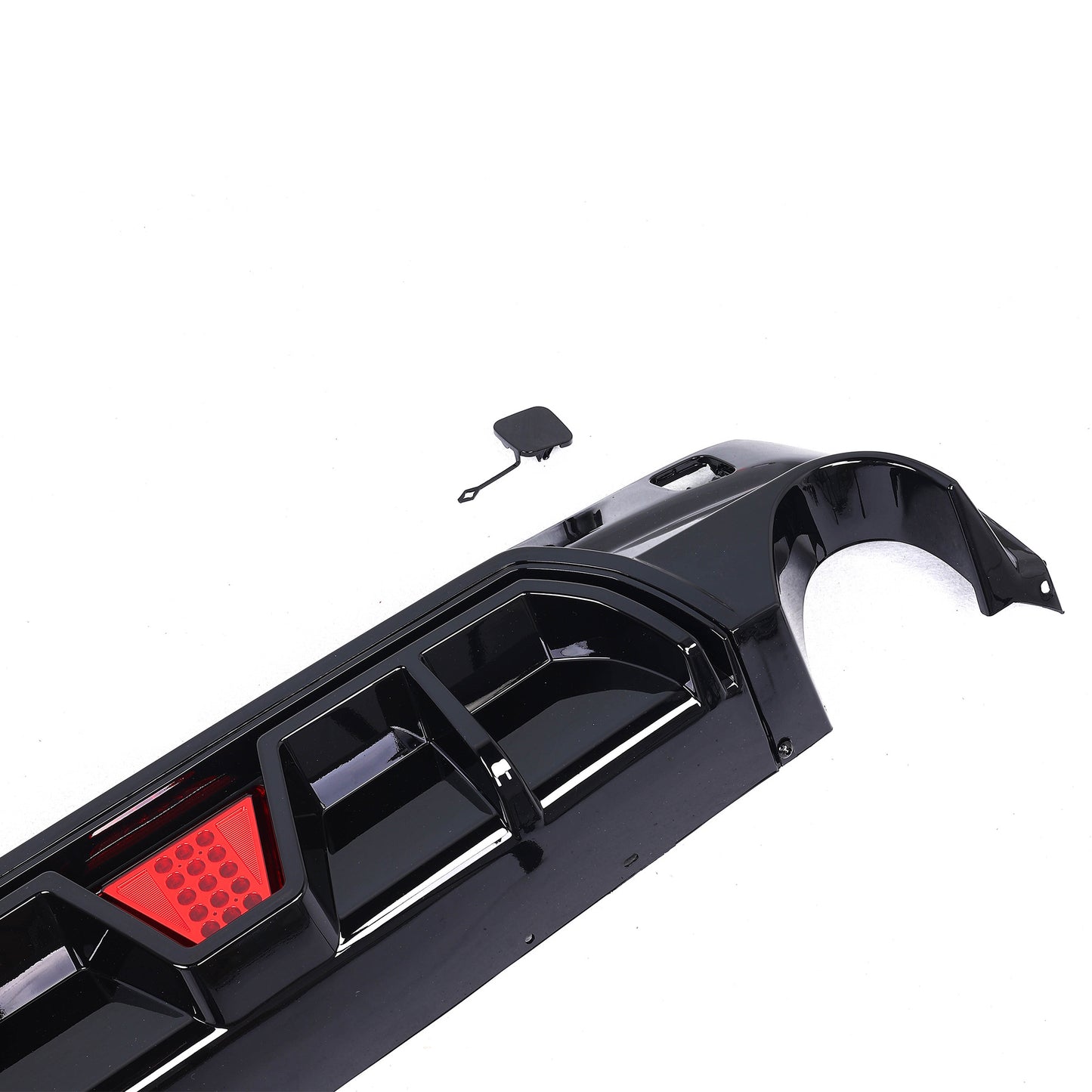 BMW F40 1 Series GLOSS BLACK Competition Style Rear Diffuser with LED – Dual Exit (2019–Present)