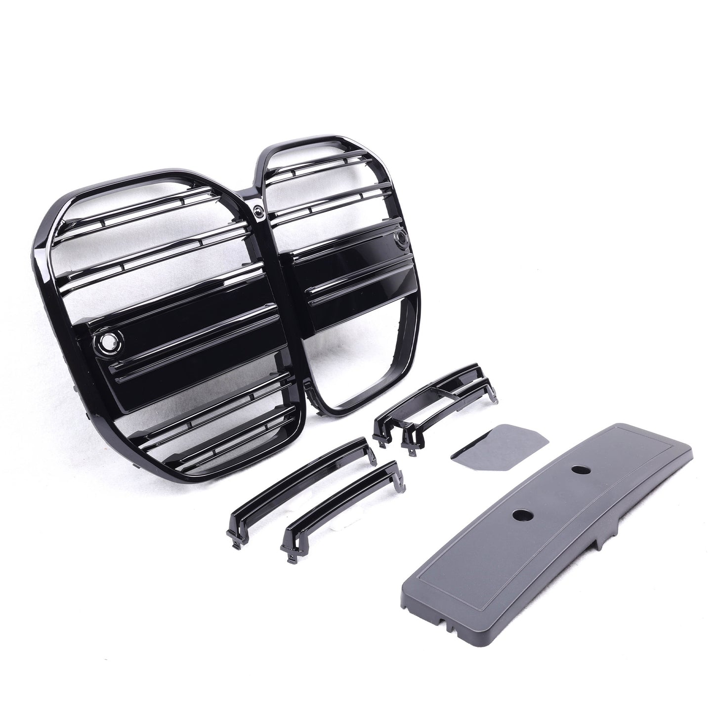 BMW G22 G23 G26 4 Series GLOSS BLACK Double-Line Front Kidney Grille (2020+)