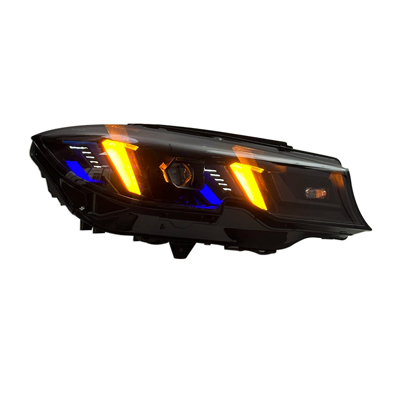 BMW G20 & G28 3 Series (2019–2022) Snake Eyes Style LED Headlights – Yellow/White DRL Switchable (Plug & Play Upgrade)