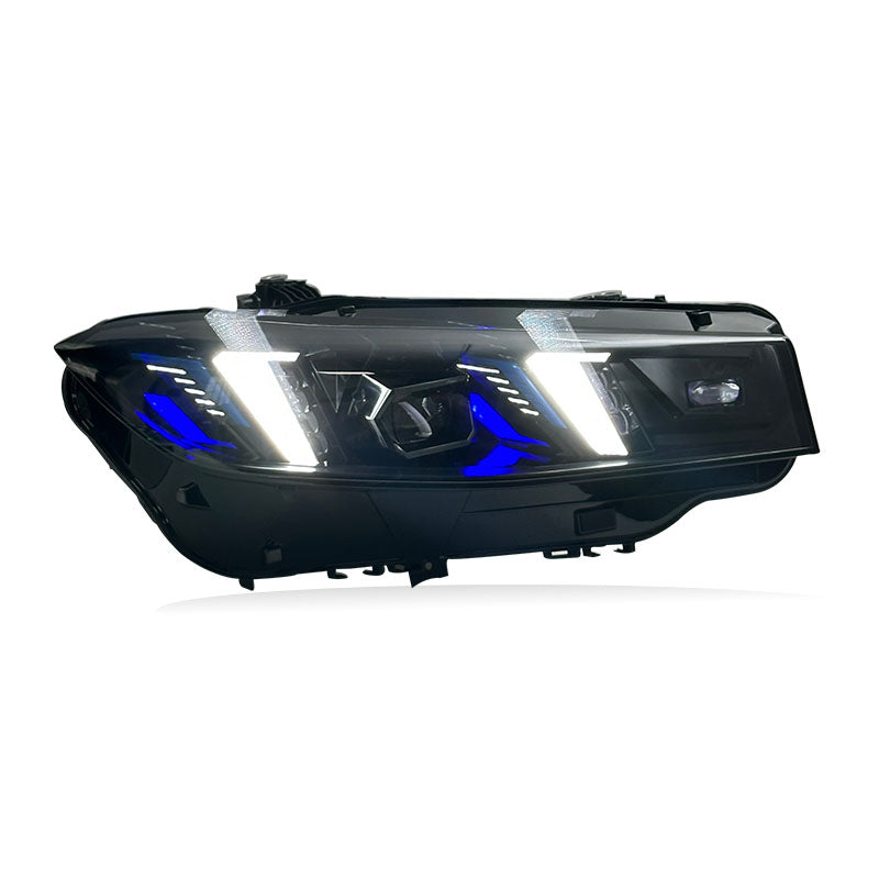 BMW G20 & G28 3 Series (2023–2024) Snake Eyes Style LED Headlights – Yellow/White DRL Switchable (Plug & Play Upgrade)