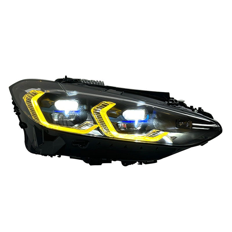 BMW G22 4 Series & G82 M4 (2020–2024) Angel Eyes Style LED Headlights – Yellow/White DRL Switchable (Plug & Play Upgrade)