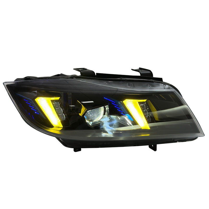 BMW E90 M3 & 3 Series Switchable Yellow/White LED Headlights – Plug & Play Replacement