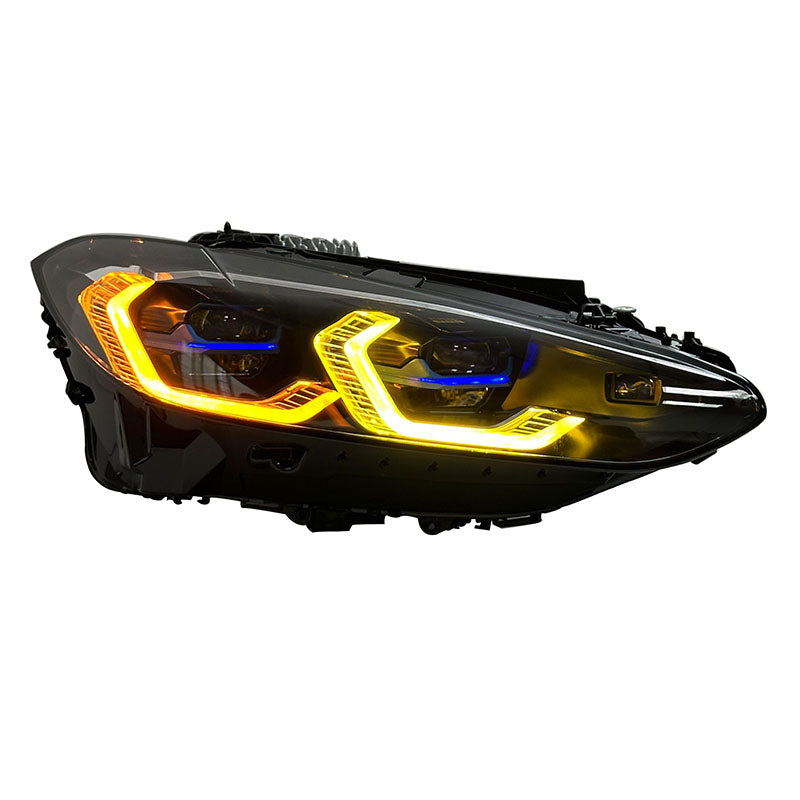 BMW G22 4 Series & G82 M4 (2020–2024) Angel Eyes Style LED Headlights – Yellow/White DRL Switchable (Plug & Play Upgrade)