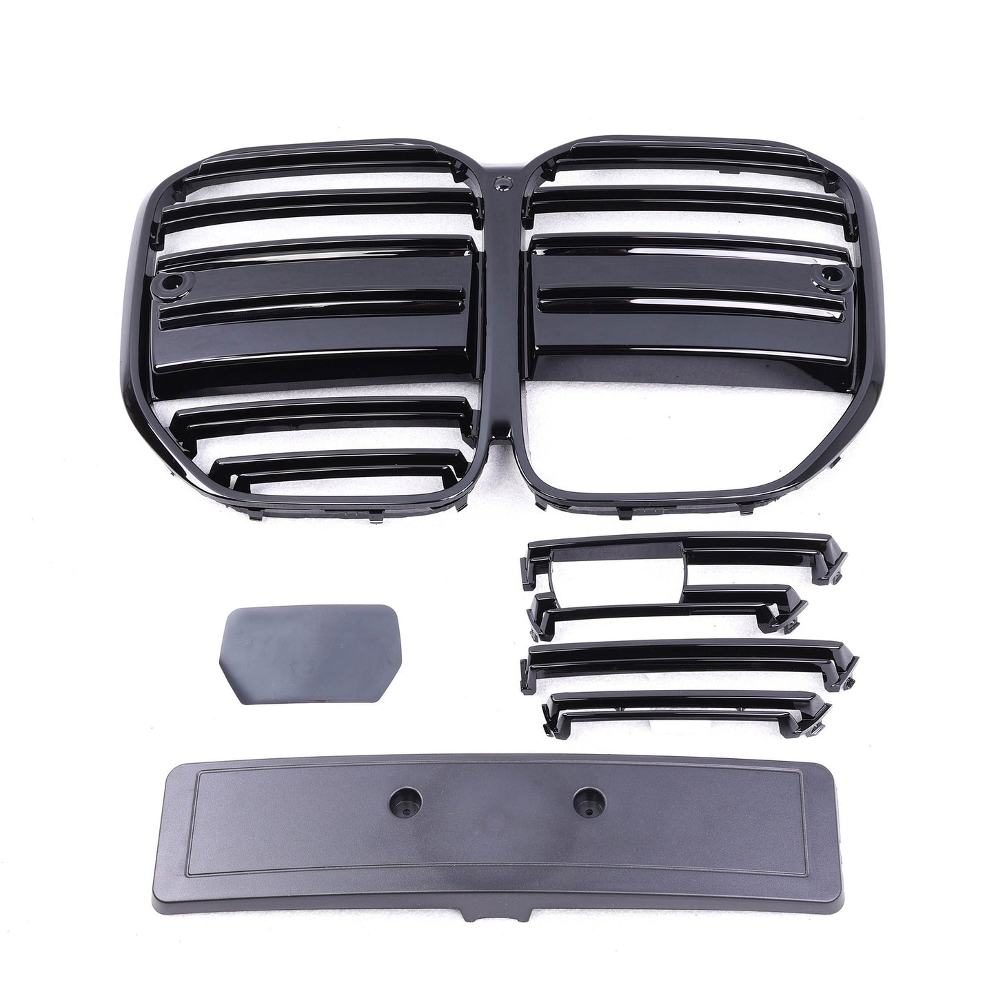BMW G22 G23 G26 4 Series GLOSS BLACK Double-Line Front Kidney Grille (2020+)