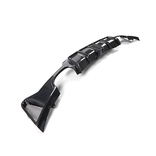 BMW F32 F33 F36 4 Series CARBON FIBRE Rear Diffuser with Quad Tips & LED Light (2014+)