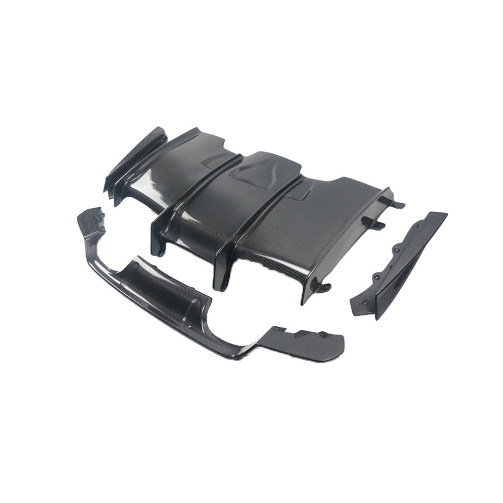 BMW F30/F31 3 Series CARBON FIBRE Performance Style Rear Diffuser with Side Splitters (2012–2018)