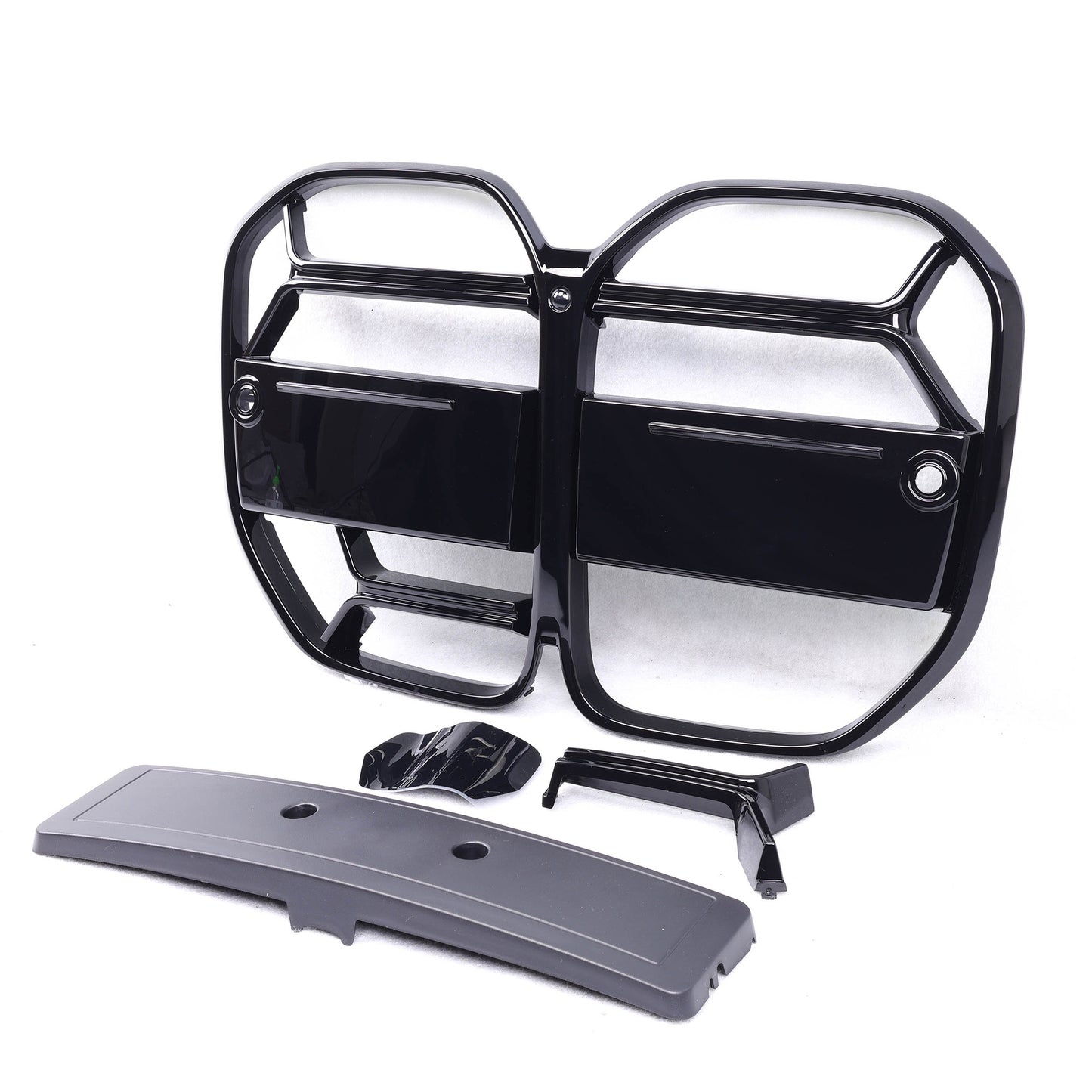 BMW G22 G23 G26 4 Series GLOSS BLACK CSL Style Centre Mesh Front Bumper Grille (2020+)