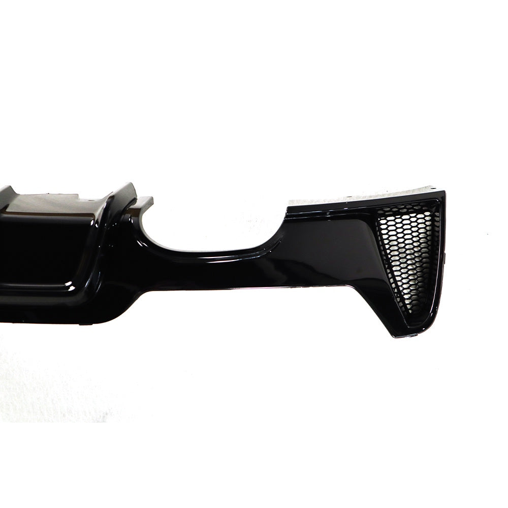 BMW F32 F33 F36 4 Series GLOSS BLACK Performance Style Rear Diffuser – Single-Sided Dual Exit (2013–2020)