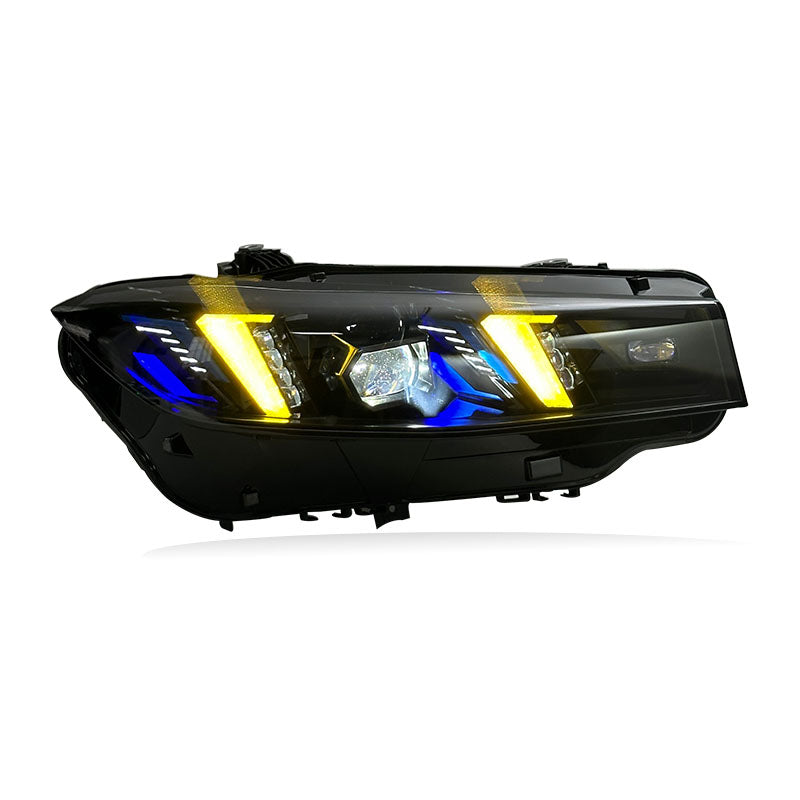 BMW G20 & G28 3 Series (2023–2024) Snake Eyes Style LED Headlights – Yellow/White DRL Switchable (Plug & Play Upgrade)