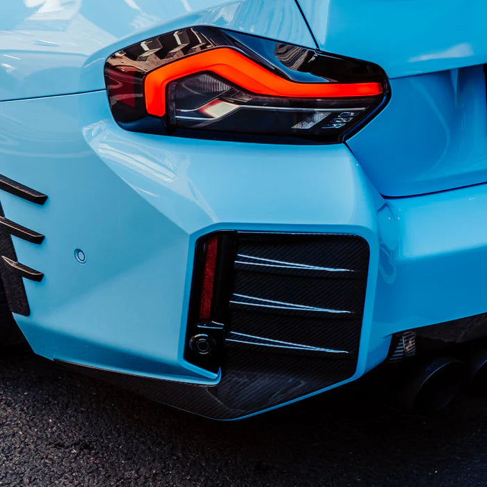 BMW M2 G87 Performance Style CARBON FIBRE Rear Bumper Inserts