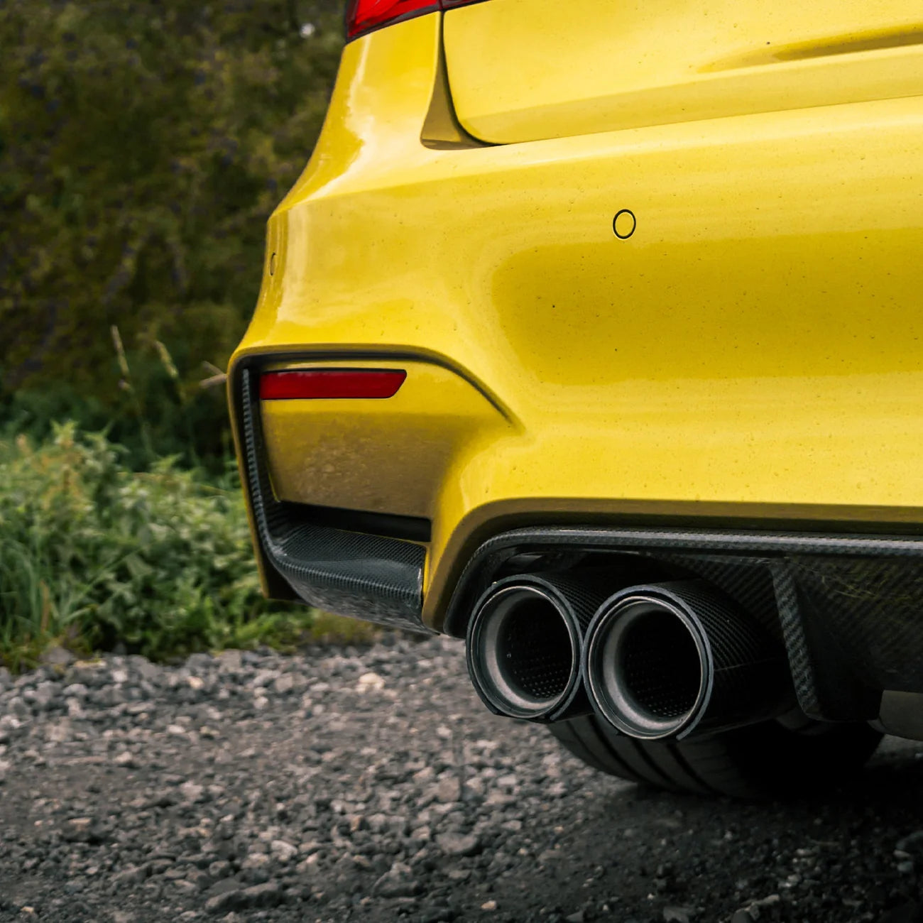 BMW F80 M3 & F82 M4 CARBON FIBRE M-Performance Style Rear Splitter Lip Flaps